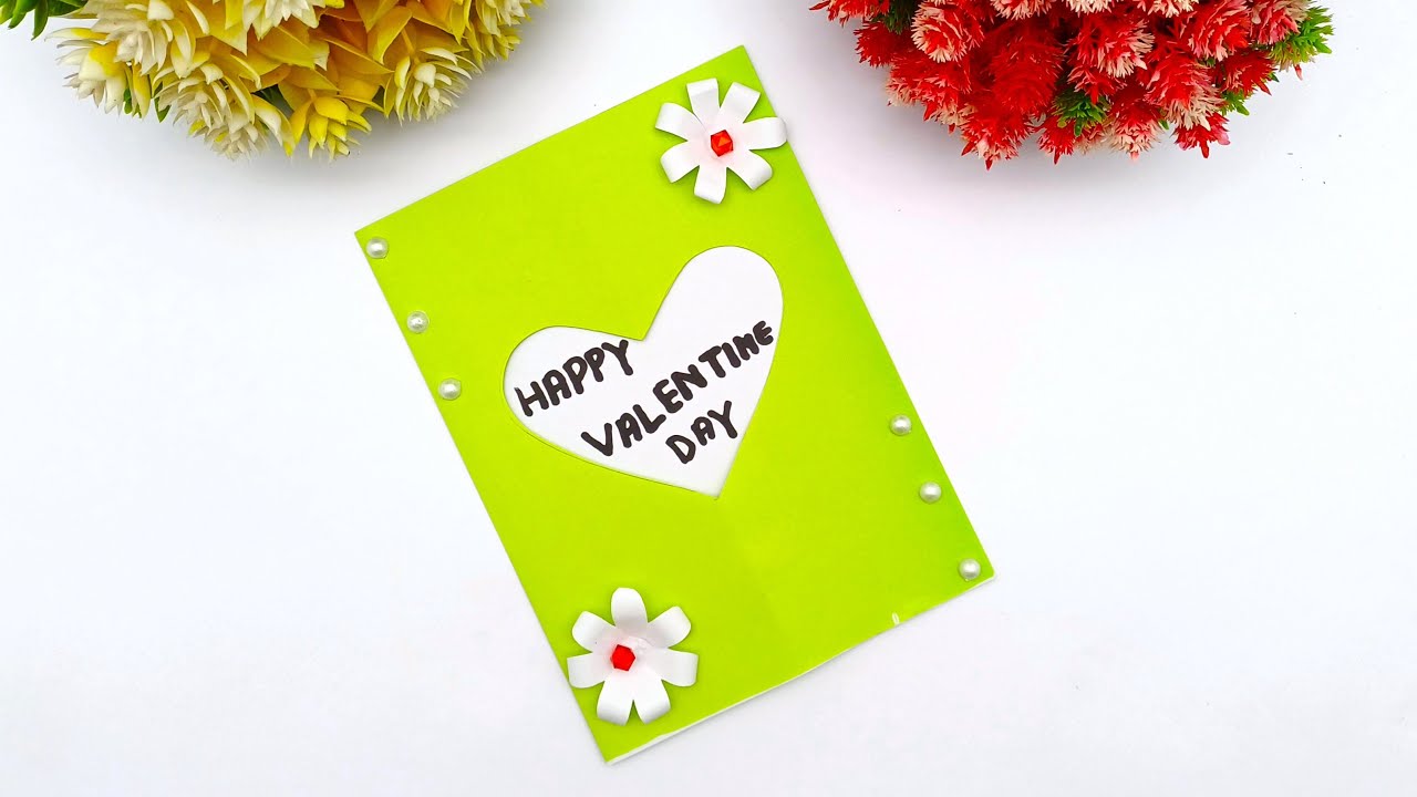 Easy Paper Crafts | DIY Valentine's Day Special Greetings Card Making Step by Step