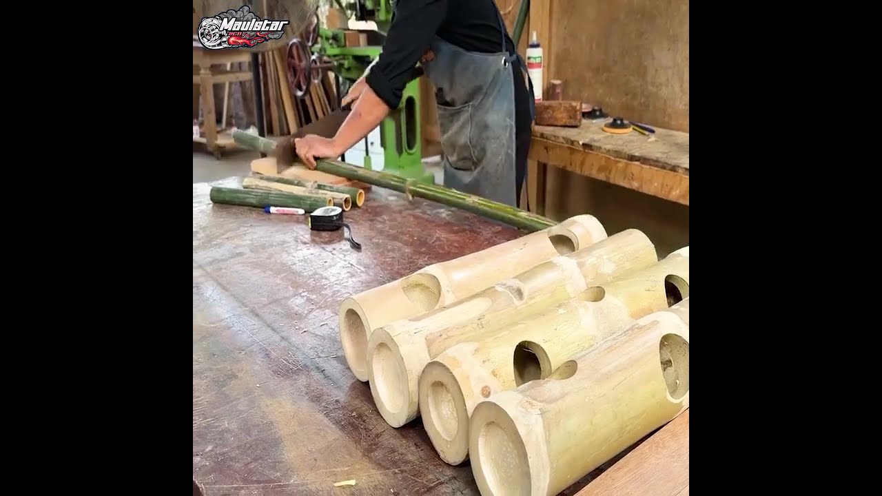 The Creativity Of The 18 Year Old Boy Has Transformed Bamboo Into A Beautiful And Unique set Of Tabl