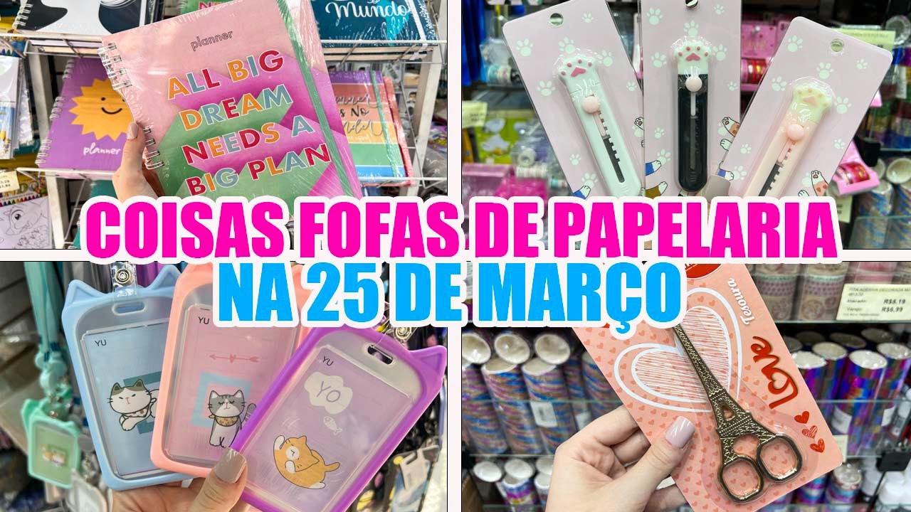 25 DE MARÇO - COISAS FOFAS DE PAPELARIA - TOUR ATUALIZADO NA BIG NUNES