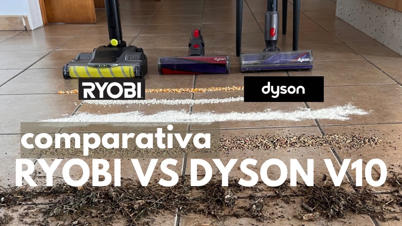 Aspiradora Ryobi (280€) VS Dyson v10 (639€) - COMPARATIVA 2023 REAL - ¿Cuál comprar?