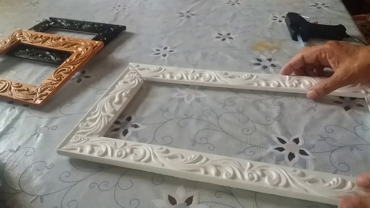 Как сделать рамку из галтелей, пенопласта