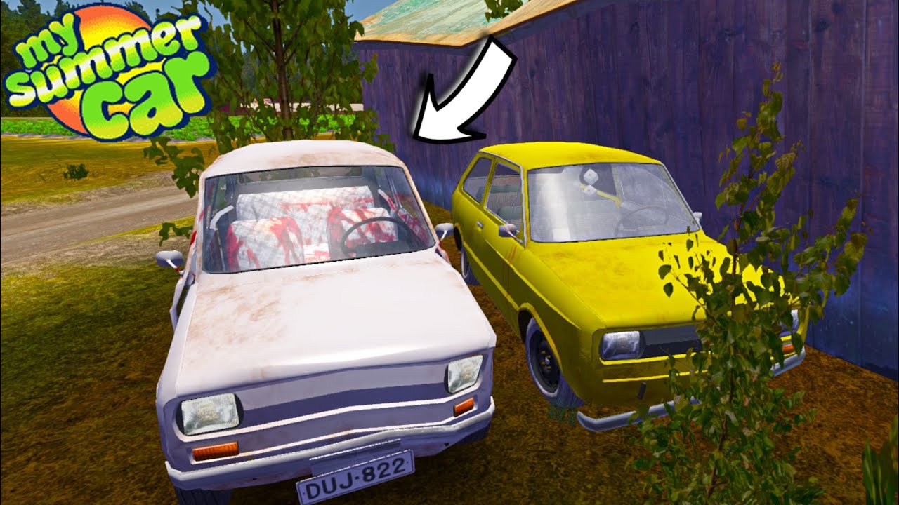 COUSIN HAS CRASHED HIS FITTAN BADLY - RECOVERING WHITE SCRAPPED FITTAN | My Summer Car