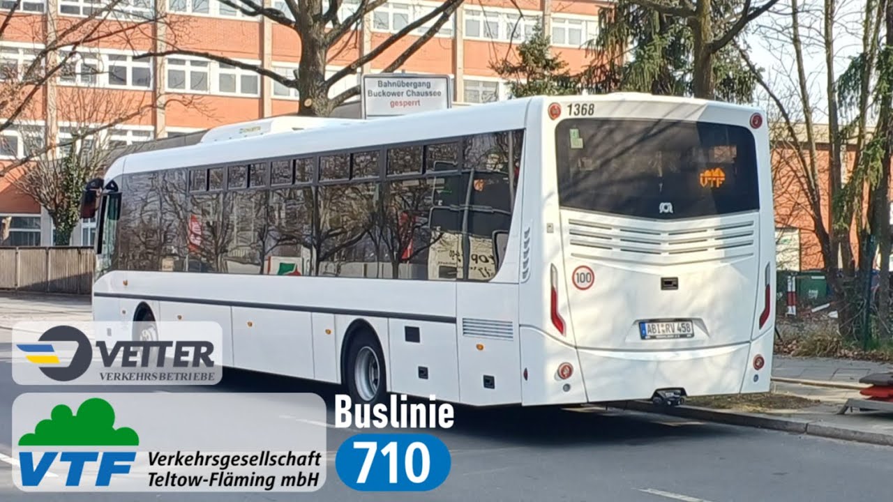 VTF | Mitfahrt Bus 710: Ludwigsfelde Bhf - Großbeeren - S Bln-Buckower Ch./West | SOR ICN12 (Vetter)