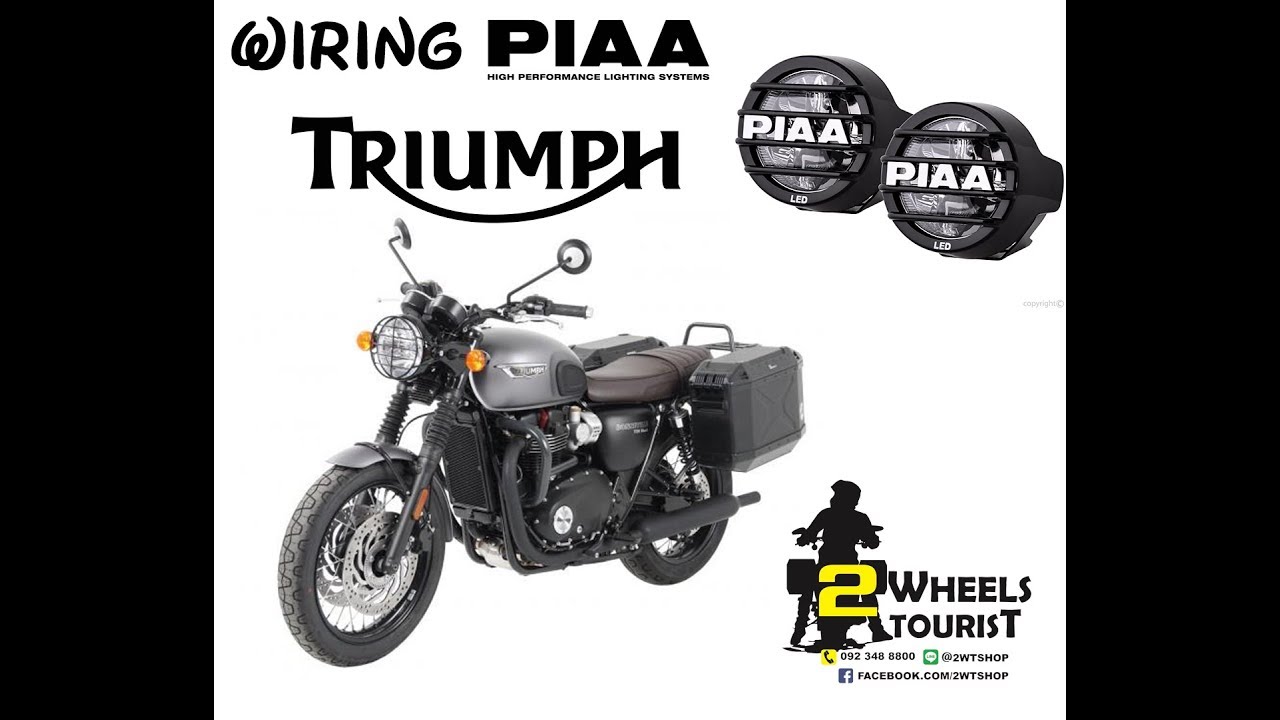 วิธีการติดตั้ง Spotlight PIAA LED บนรถ Triumph T120