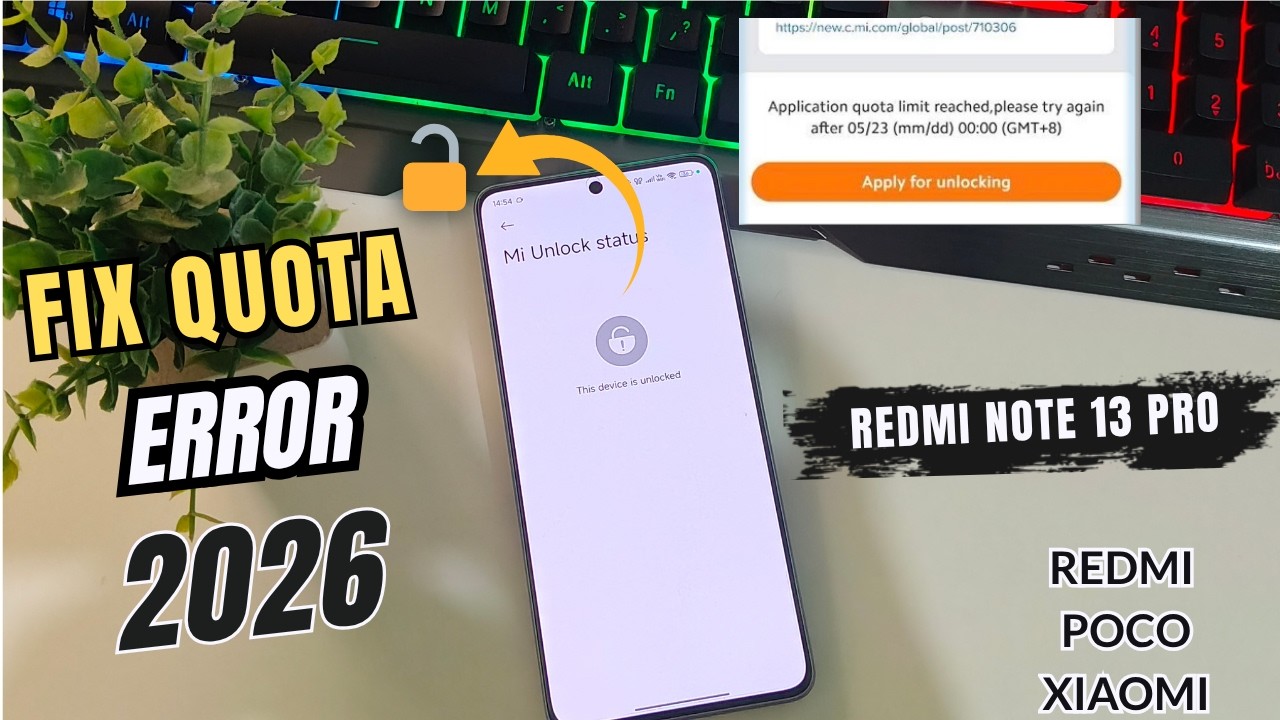New Script Method Bootloader Unlock Permission | Quota Reached Error Fix (Xiaomi/Redmi HyperOS)