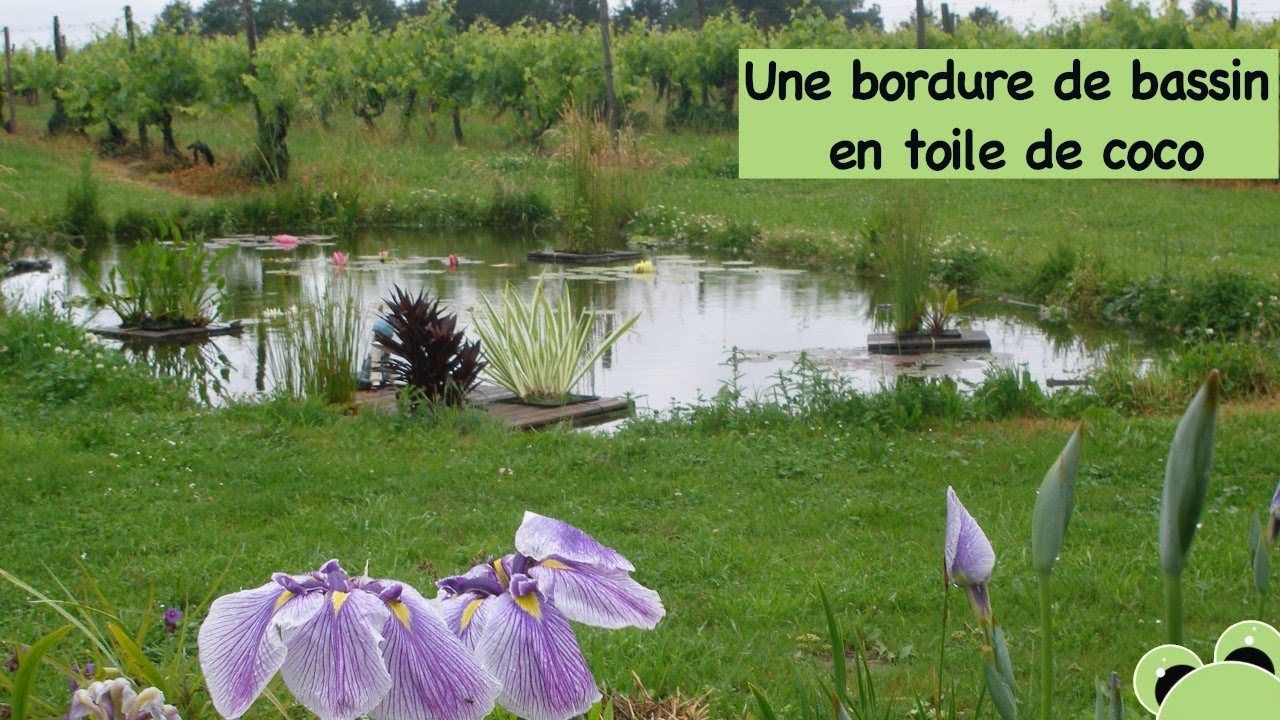 L'aménagement d'une bordure de bassin en toile coco