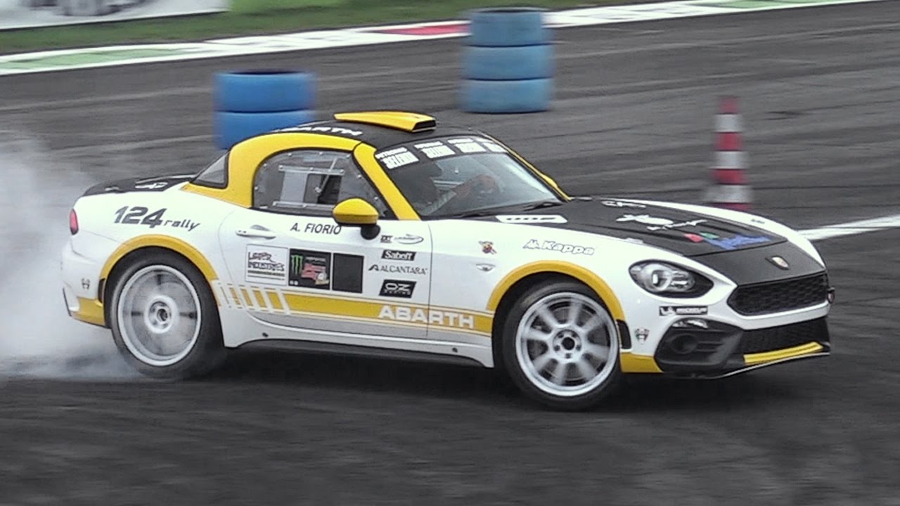 Abarth 124 Rally R-GT In Action at Monza Rally Show 2016