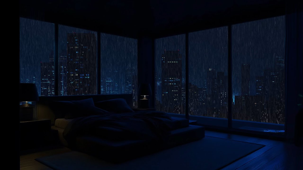 Rain Sounds in a Quiet City Night 🌧️🌃 | 6 Hours of Deep Sleep & Insomnia Relief