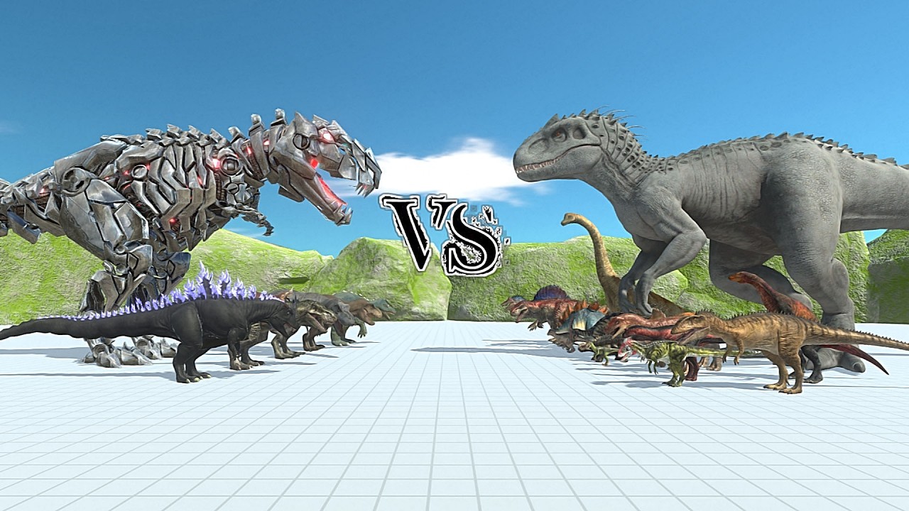 T-Rex Family VS All Dinosaurs in ARBS