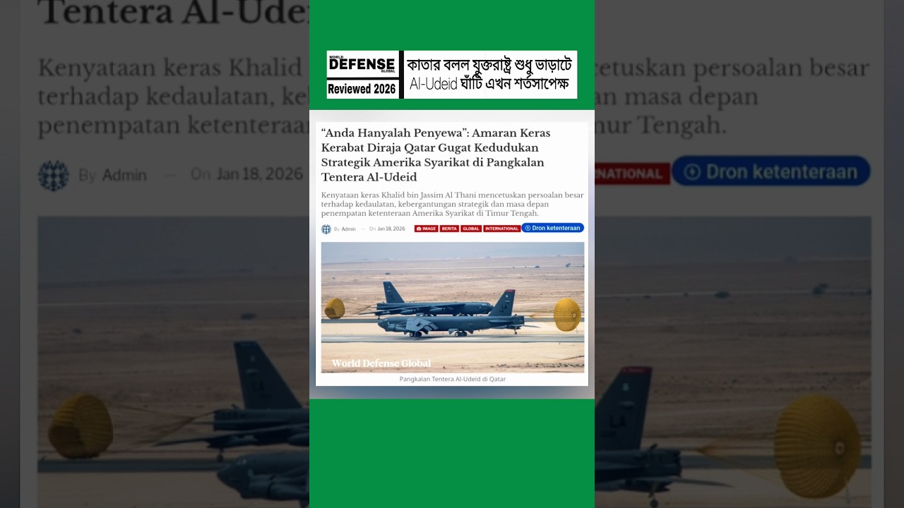 Qatar Issues Strong Warning on Al-Udeid Base, Foreign Military Presence Now Conditional