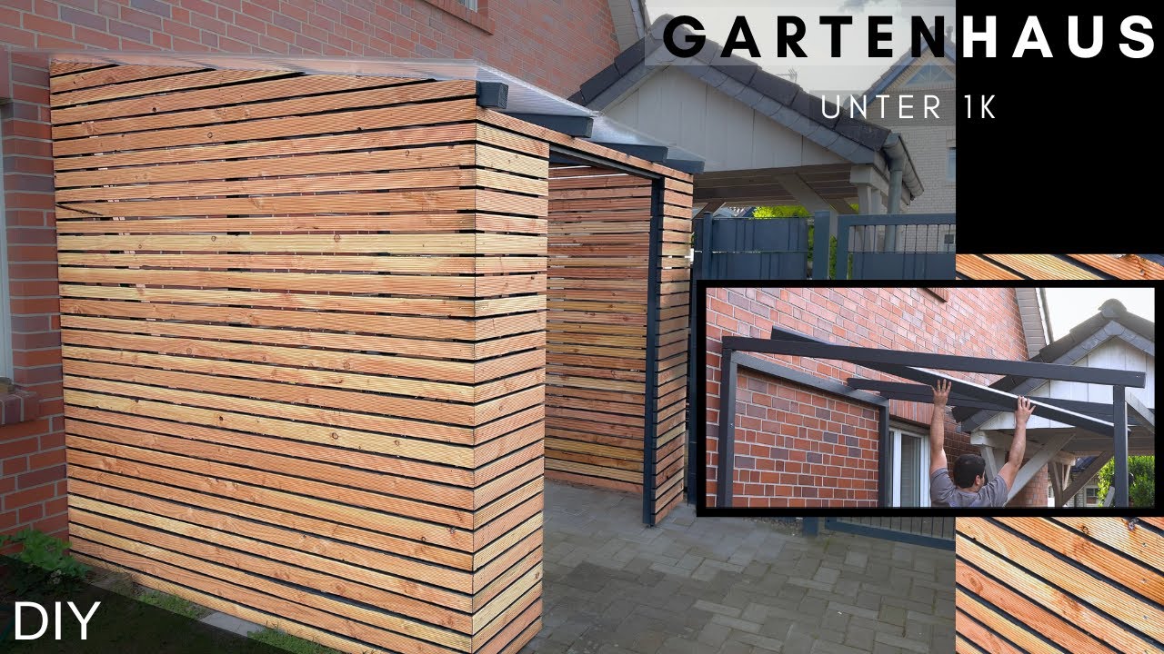 Gartenschuppen & Terasse selber bauen/Simple Shed/DIY patio roof/Gartenhaus/Holzhaus/Schuppen