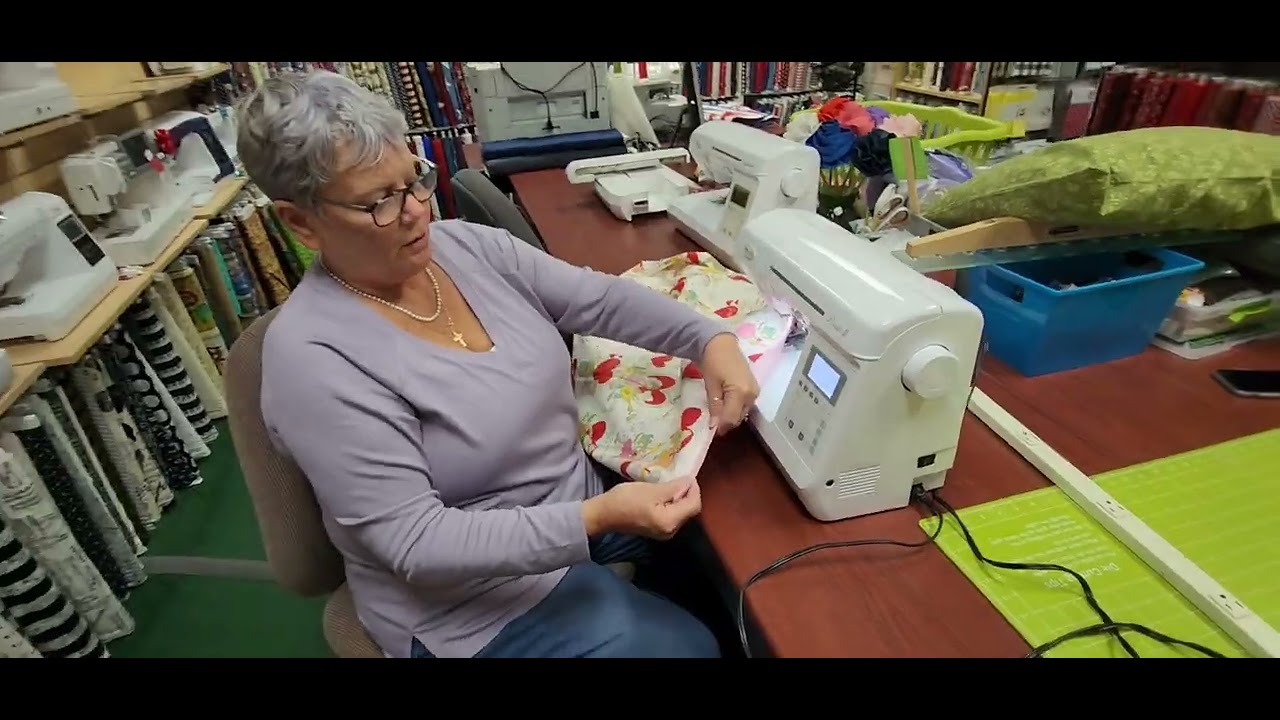 Creating a Pillow Case Using the Burrito Method with Sandy at the SewNSew