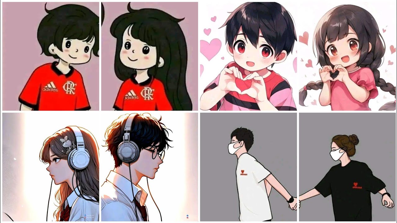Couples Matching DP Photo |Half matching couple dp|Cartoon Couple dp/dpz/pics/photo/images/wallpaper