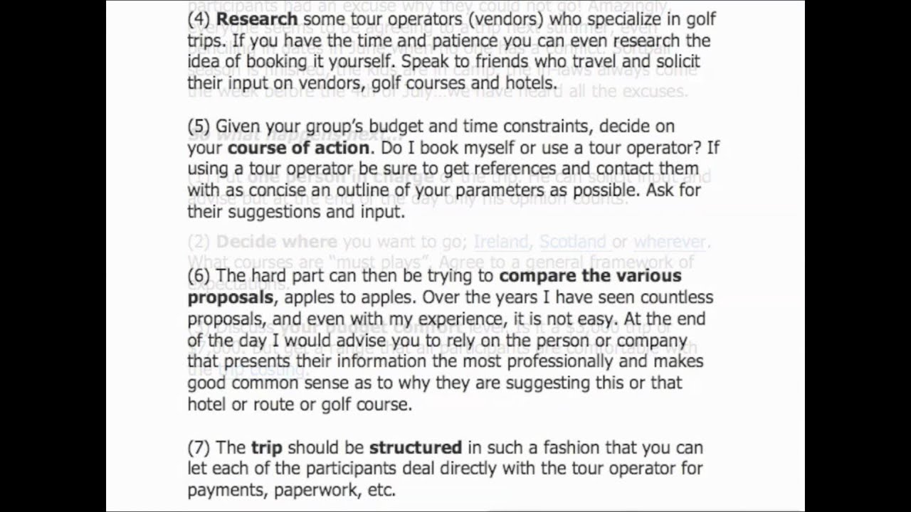 8 Tips For Planing The Perfect Golf Vacation - PerryGolf