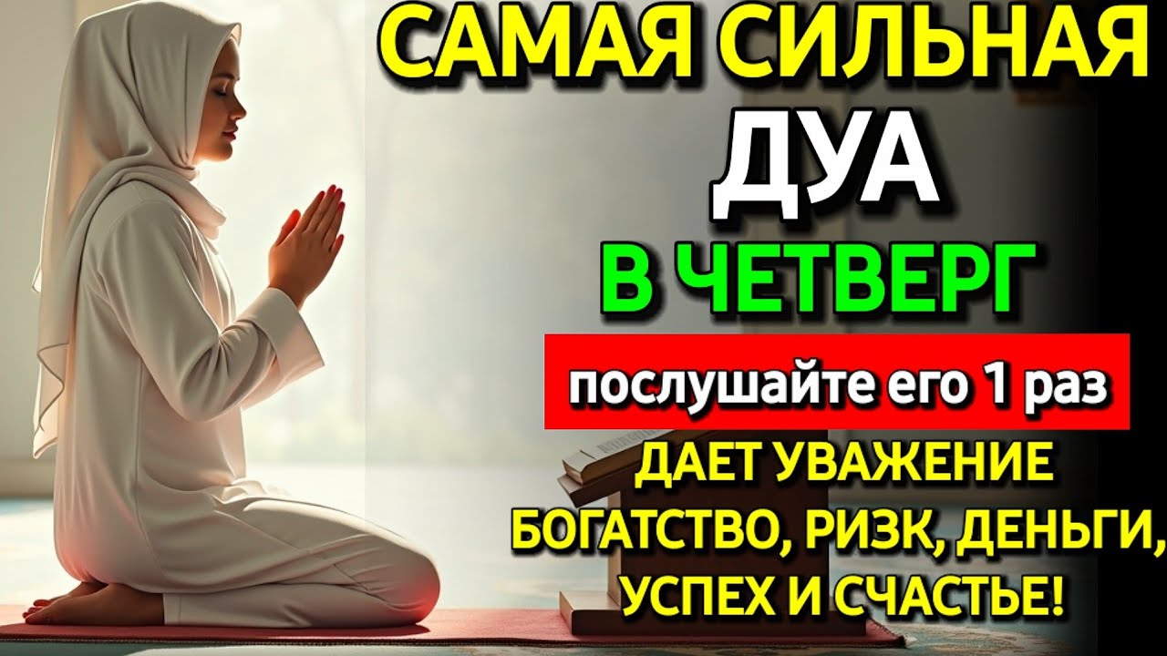 Не пропусти дуа в  ЧЕТВЕРГ— самые сложные проблемы решатся, ИншаАллах 🙏🔑