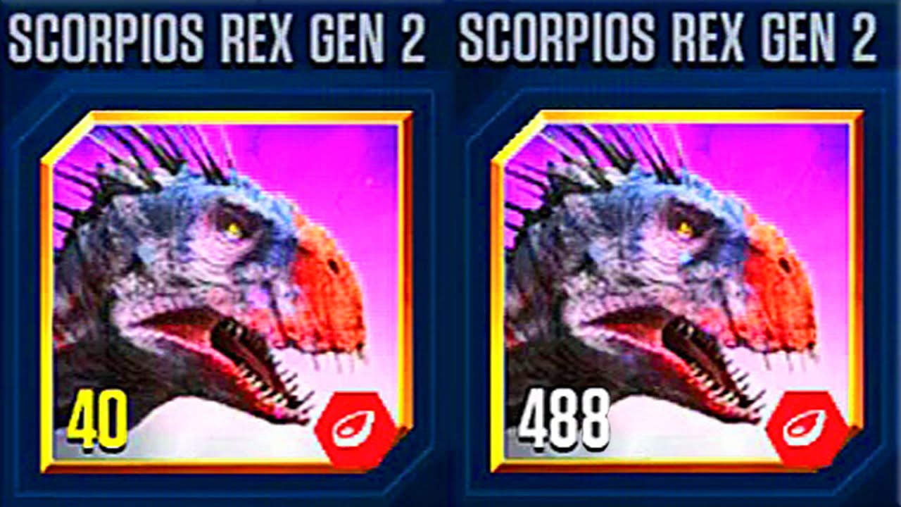 SPECIAL BATTLE OF SCORPIOS REX GEN 2 VS SCORPIOS REX GEN 2 | JURASSIC WORLD THE GAME