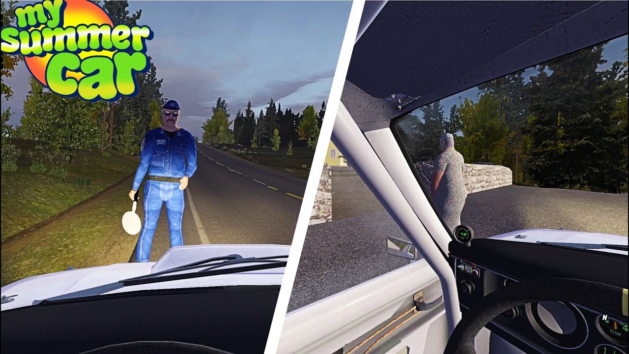 DRIVING GRANDMA TO CHURCH AND BIG POLICE CHASE | My Summer Car
