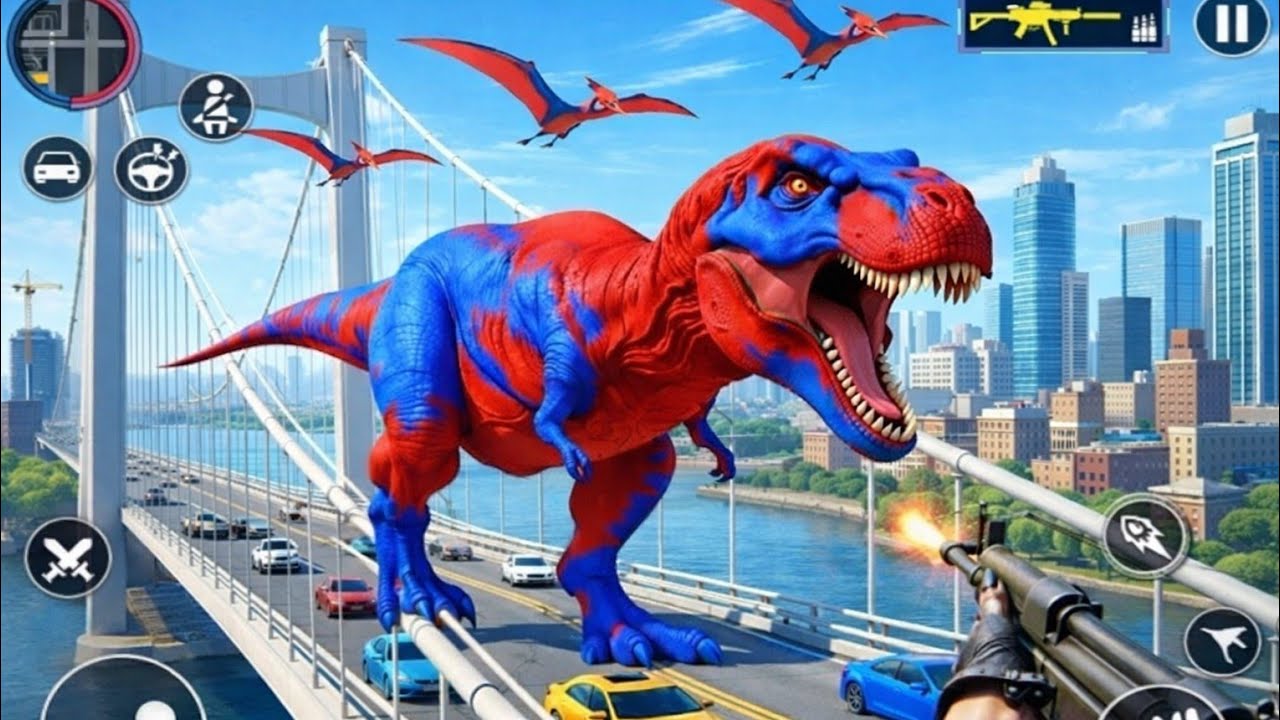 Dino Hunter 3D Games 🔥 | Dangerous Dinosaur Attack
