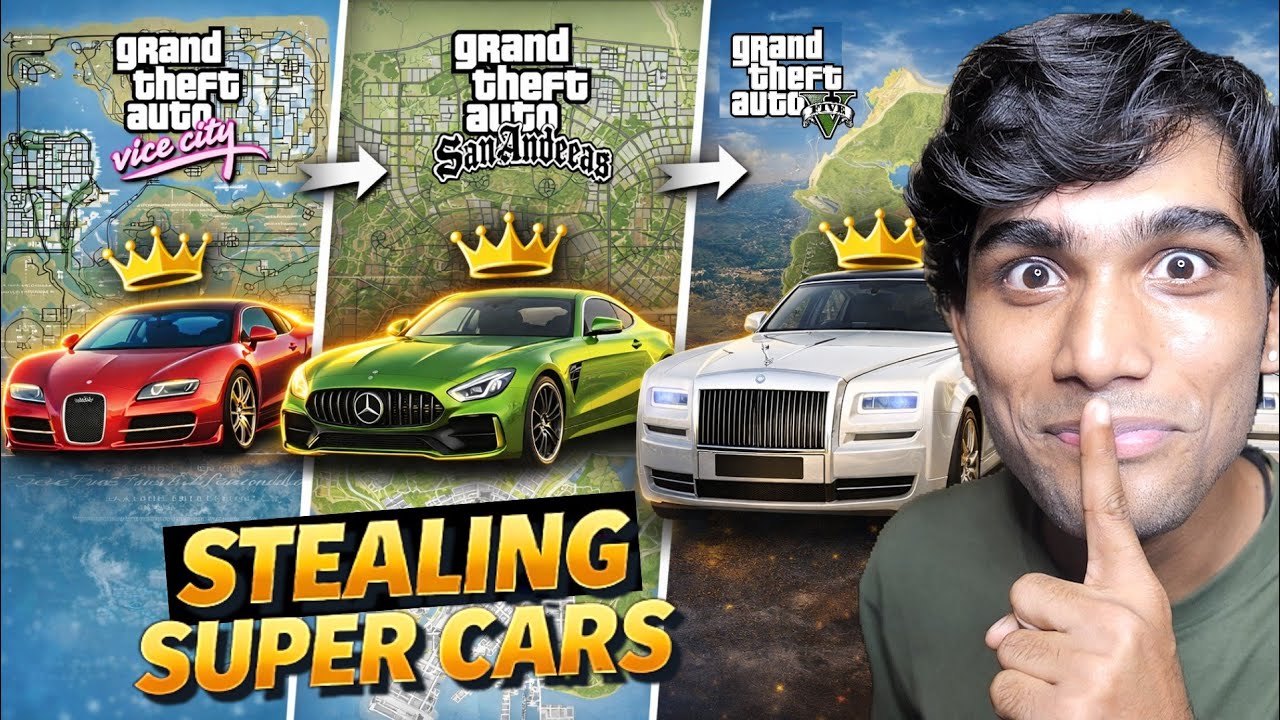 Stealing Supercars From Every GTA MAP 