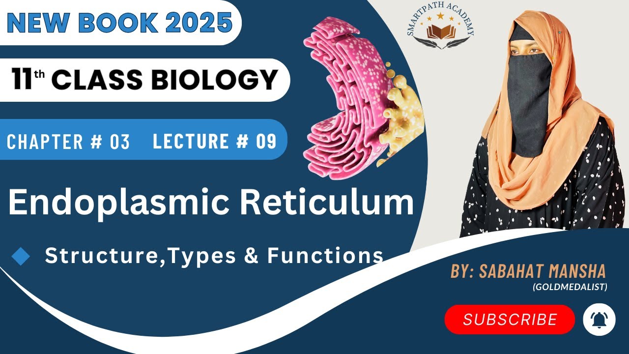 Endoplasmic Reticulum – Structure, Types & Functions | Class 11 Biology Ch 3 Lec 9 | New Book 2025