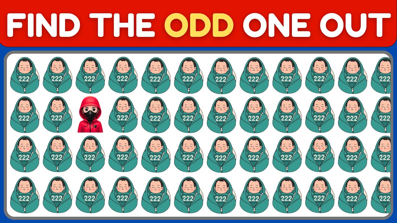 Find The ODD One Out  - The Ultimate Spot The ODD Emoji Out Squid Game Edition