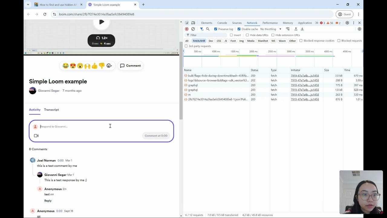 How to find hidden API on a website using inspect | My attempt