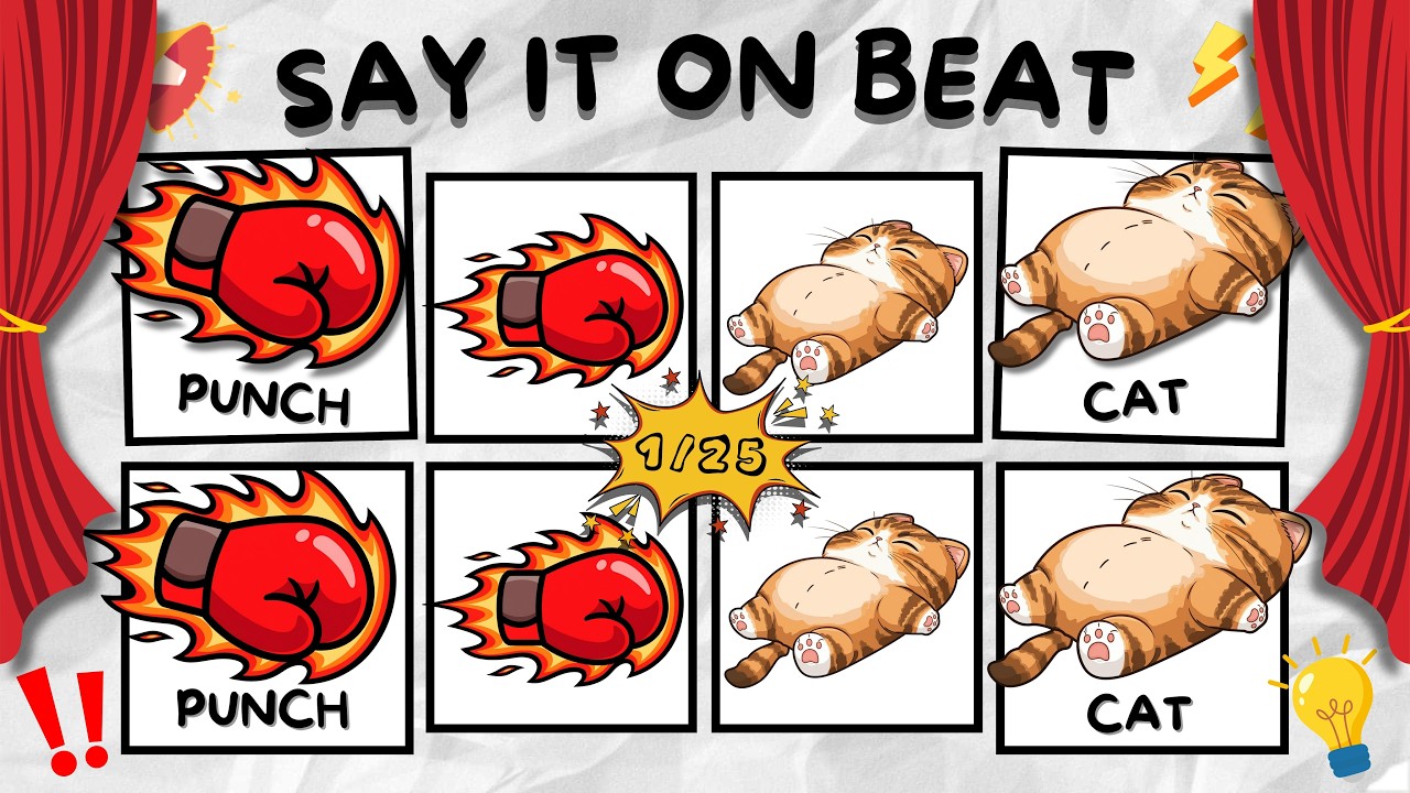 Say The Word on Beat Challenge ⚡LEVELS 1-5 | EASY TO INSANE