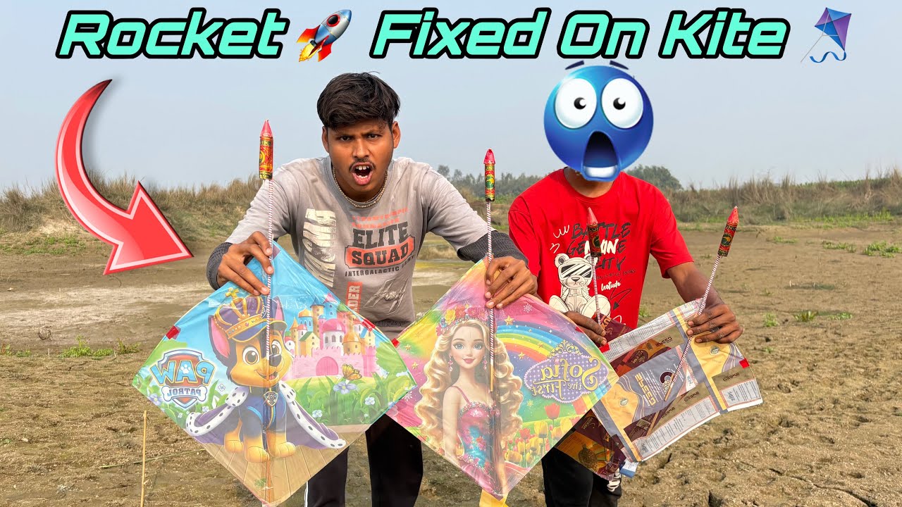 Rocket Fixed On Kite And Launch 🚀 