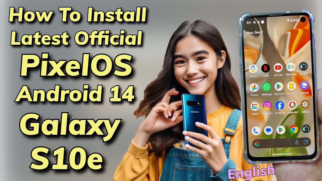 Install Official PixelOS Android 14 ON Galaxy S10e -English-