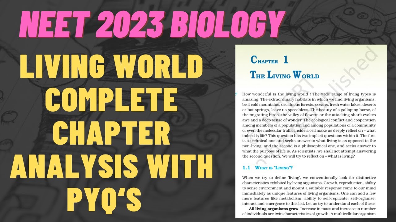 NEET 2023 | Living World : Complete Analysis With PYQ's  | Vikas jangir (MBBS)