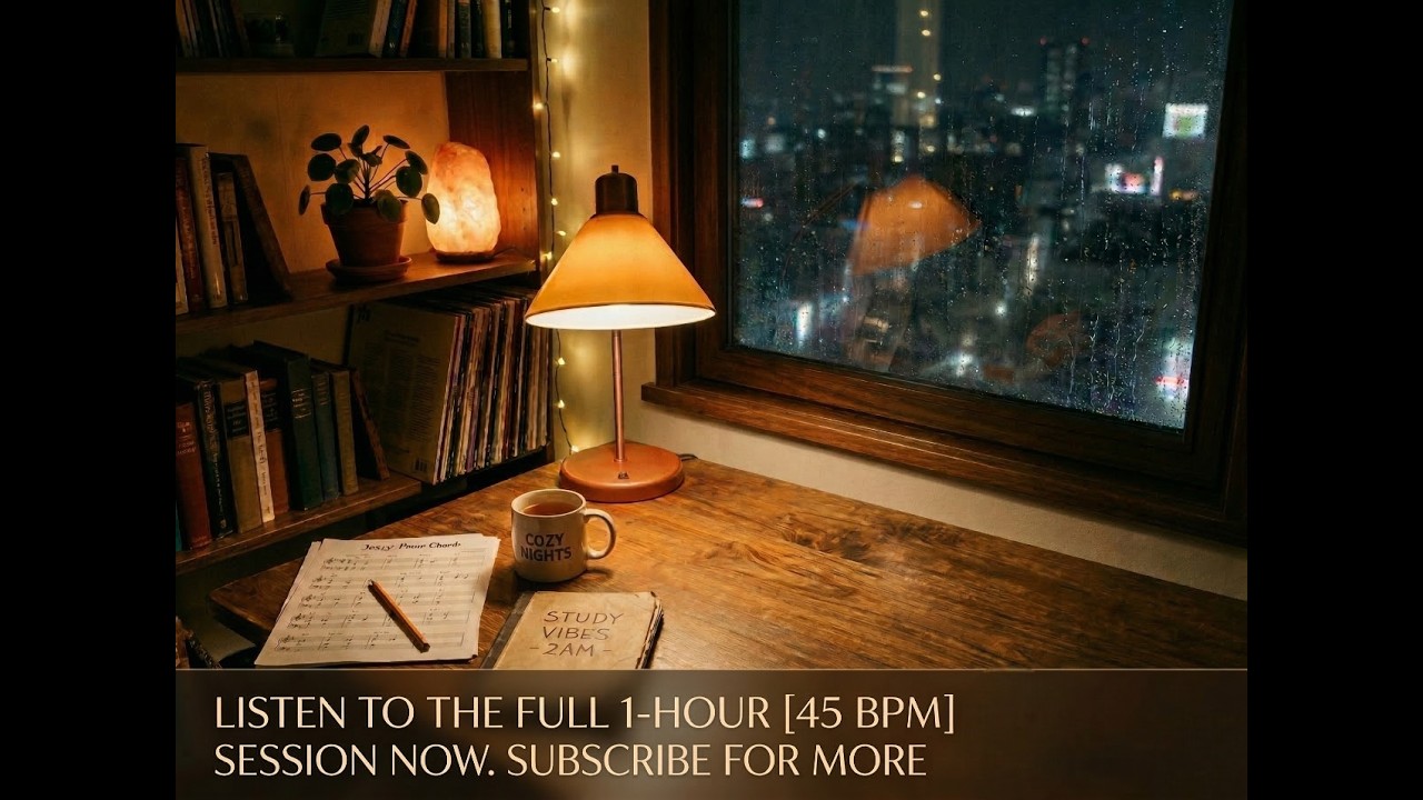 Rain on the Study Desk 🌧️ 1 Hour Relaxing BGM | Study, Focus & Chill Music