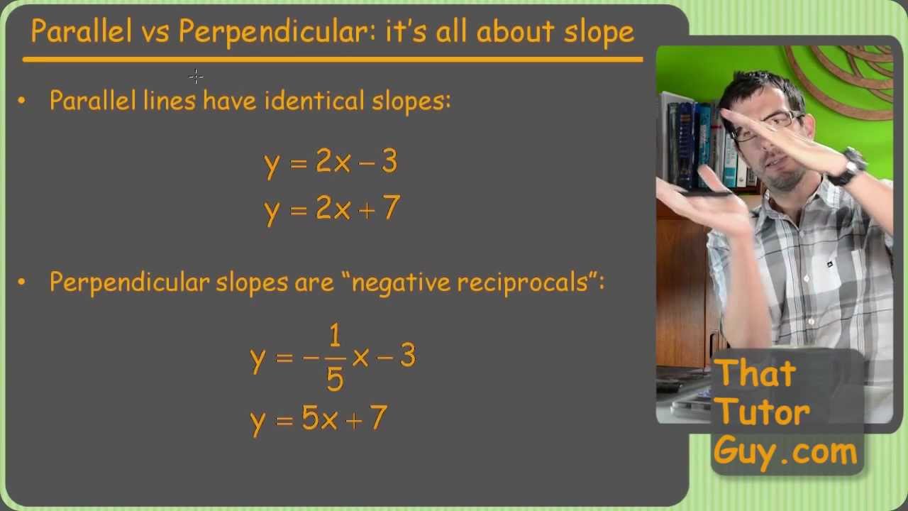 Equations of Parallel Lines & Perpendicular Lines - ThatTutorGuy.com