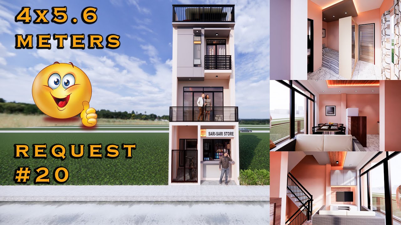 4x5.6 Meters 3 Storey w/ 2 bedroom + Roofdeck (Request #20)