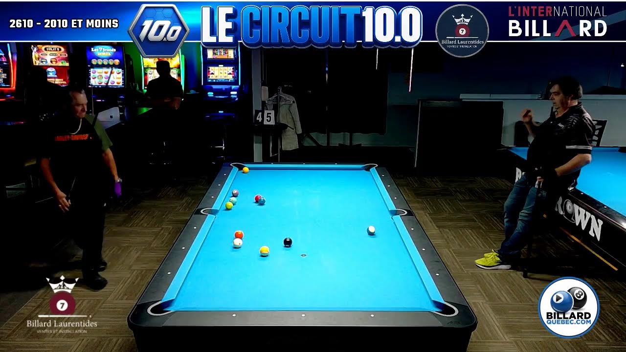 LE CIRCUIT 10.0 ( 2610-2010 et moins ) à L'INTERNATIONAL BILLARD DE JONQUIÈRE SAGUENAY