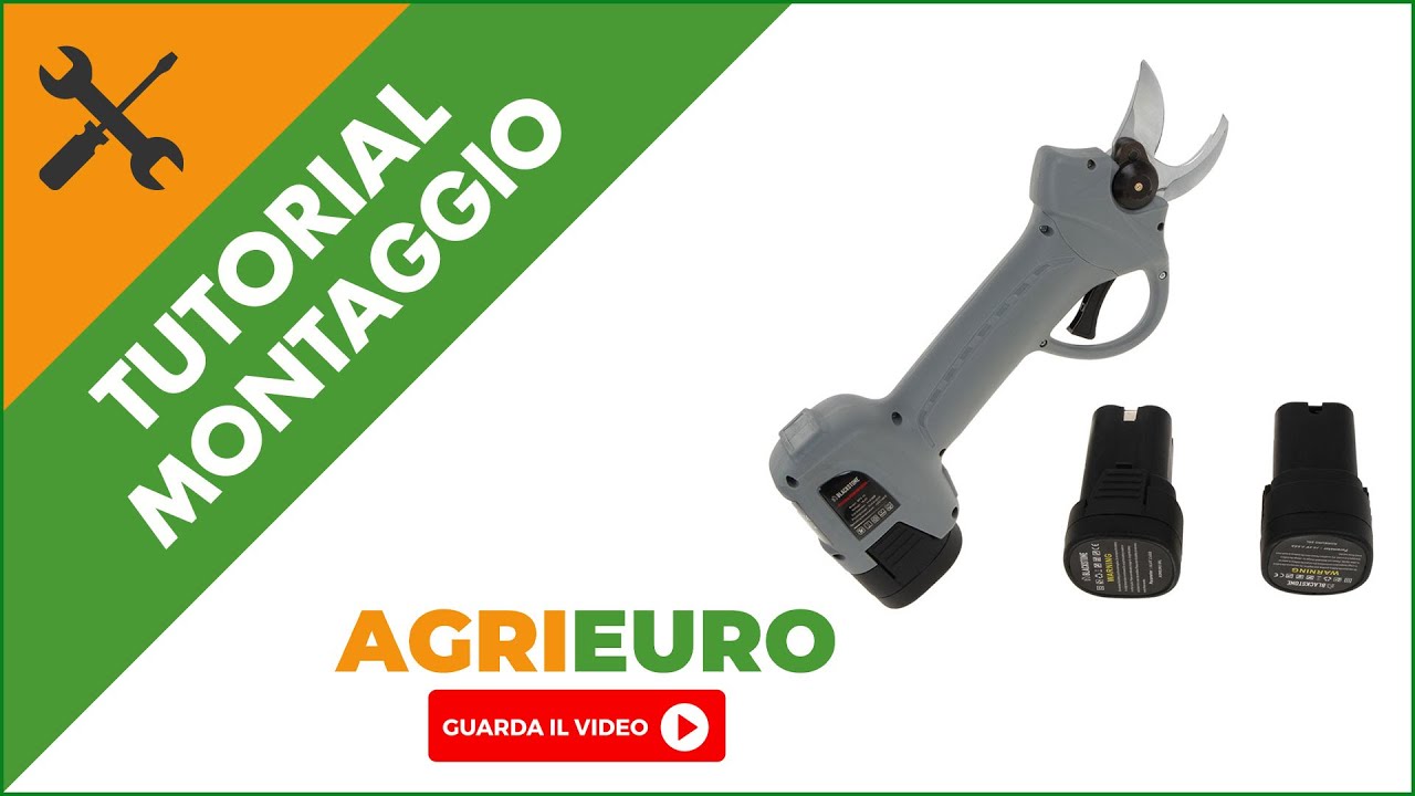 Forbice elettrica da potatura Blackstone BPS-25: montaggio del prodotto