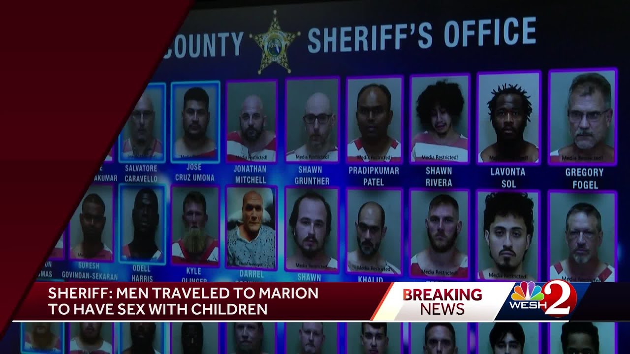 Multiple men arrested during child sex predator sting in Marion County, deputies say