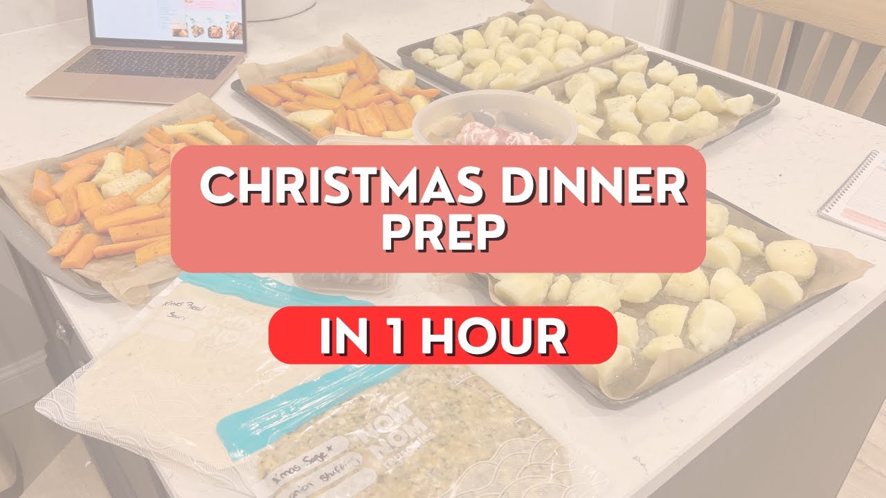 1 HOUR Christmas Dinner Meal Prep -  Prep & Freeze EVERYTHING! Hosting Christmas made easy!