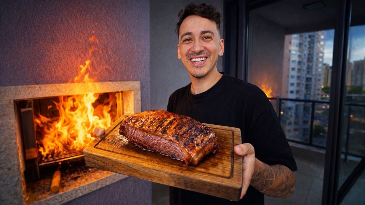 CHURRASCO DO PAULINHO NO APARTAMENTO NOVO