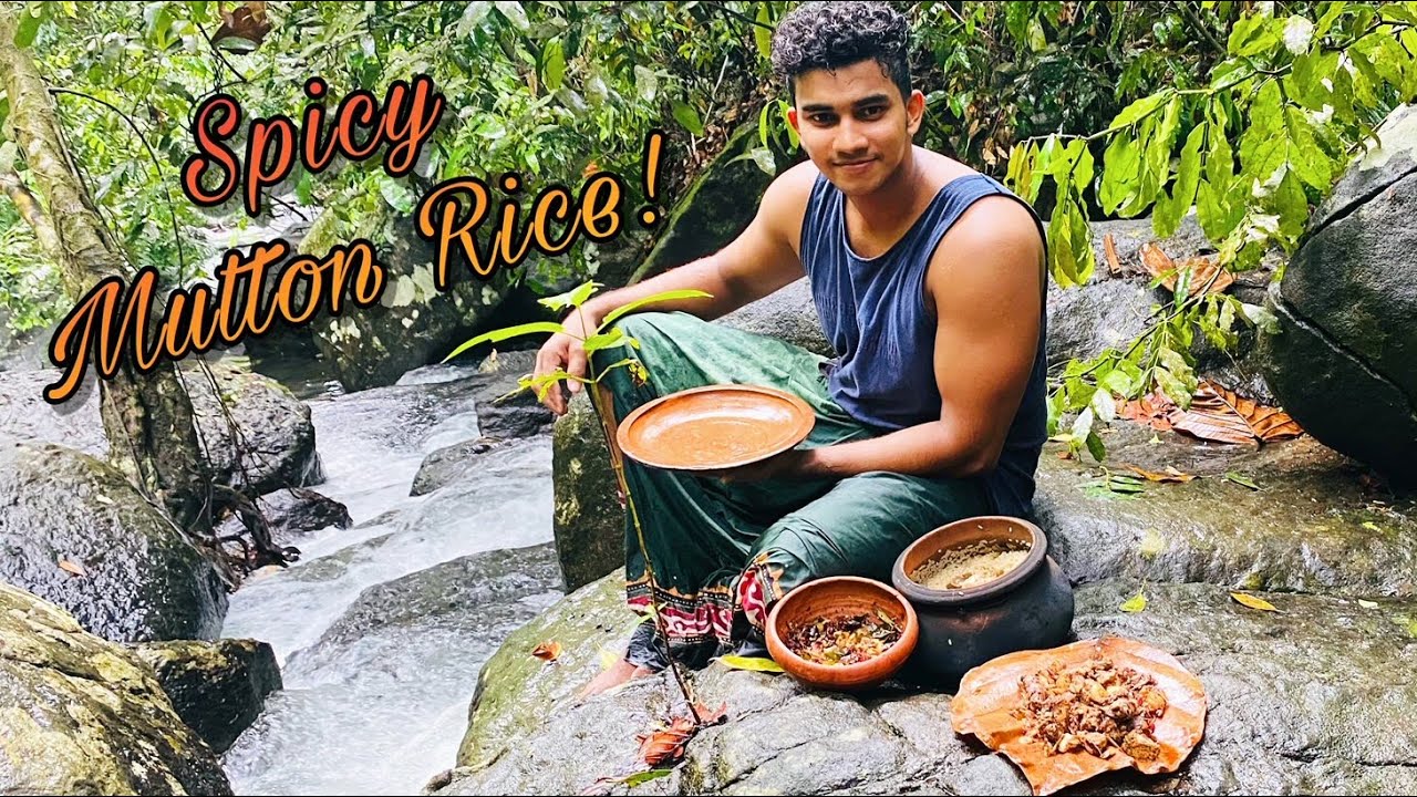 Spicy Mutton Rice + Chicken fry + Tempered Potato combo for a cold, rainy day | Wild Cookbook