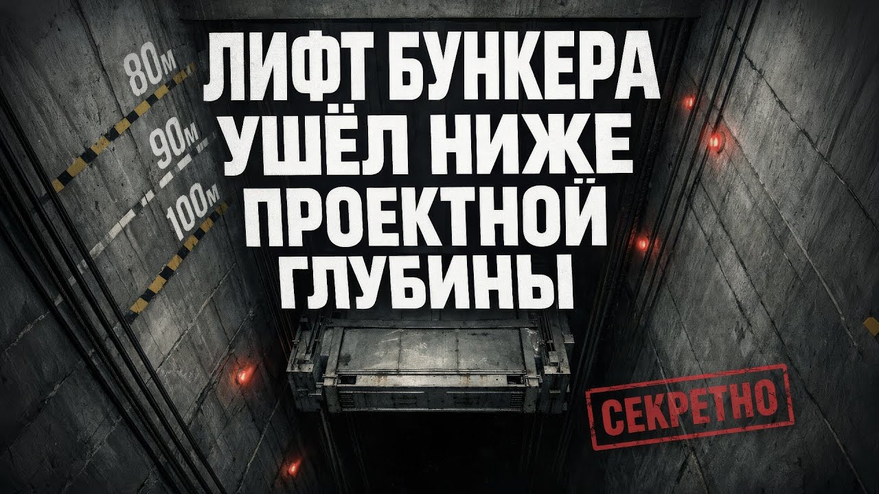 Лифт советского бункера спустился на уровень ниже проекта: секретный этаж бункера