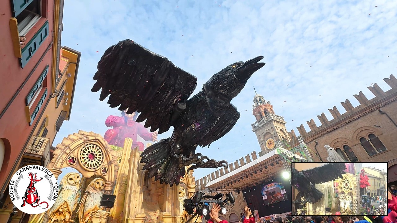 POV - Carnevale di Cento 2026 - Toponi: Coreografia in piazza (1° giro) - 22/02/2026 (4°dom) 4K!!!!