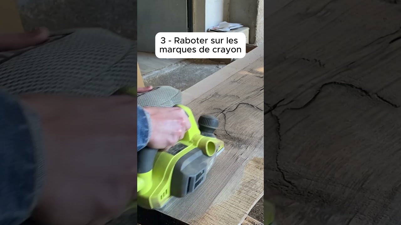 Pas besoin d’un gros atelier pour ça ! Raboter & dégauchir avec un simple rabot électrique 🔥