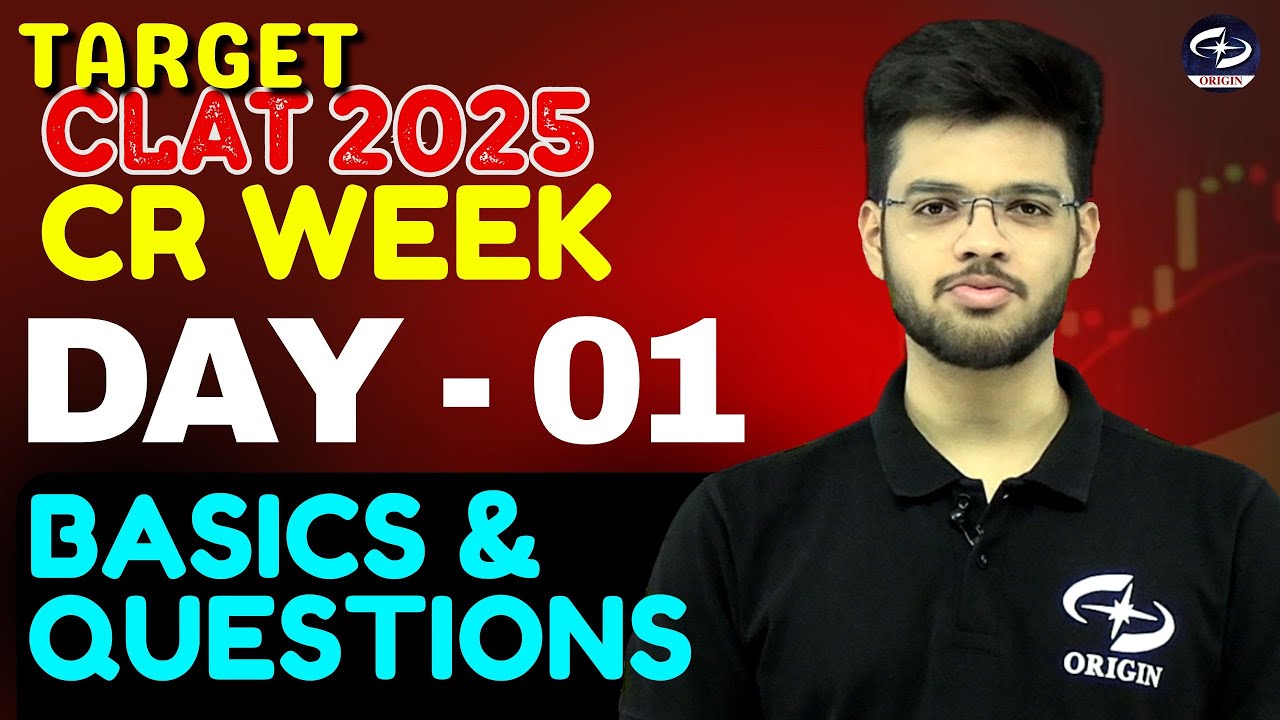 Critical Reasoning for CLAT 2025 | CR WEEK | DAY - 01 | Abhyuday Pandey