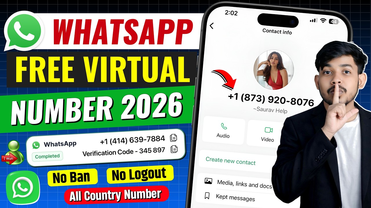 Virtual WhatsApp Number | How to create WhatsApp from fake number | Virtual Number for WhatsApp