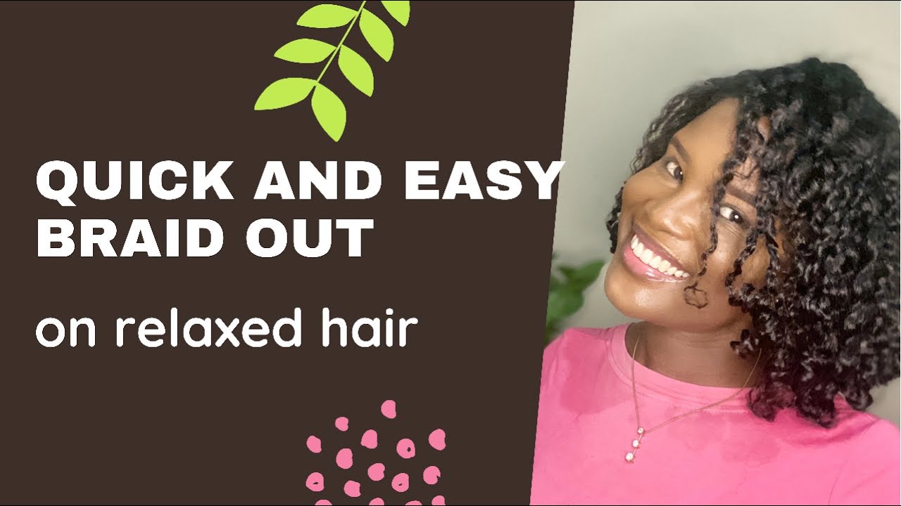 Braid out on relaxed hair /3 months post relaxer 2021/ braid out Styles included