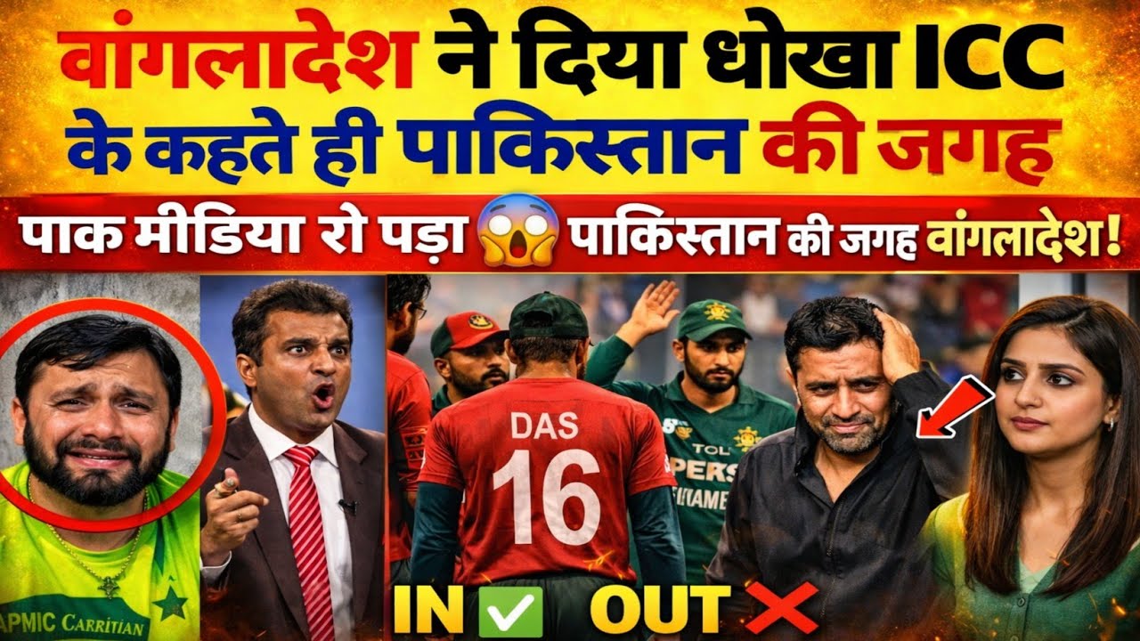 Pak Media Crying 😱 Bangladesh To Play T20 World Cup 2026 In Place Of Pakistan? | Cricket Reaction