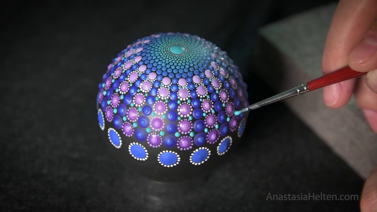 DIY Painting a Mandala Stone - Part 1/2