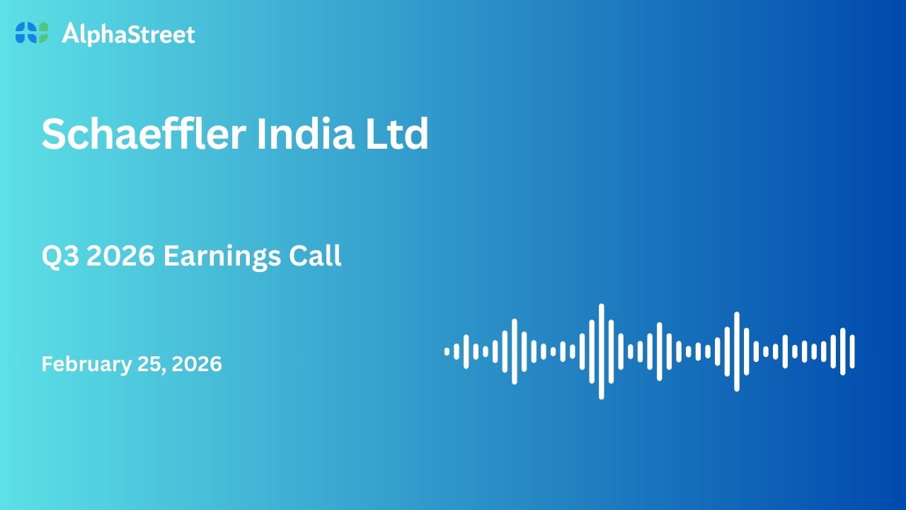 Schaeffler India Ltd Q3 FY2025-26 Earnings Conference Call