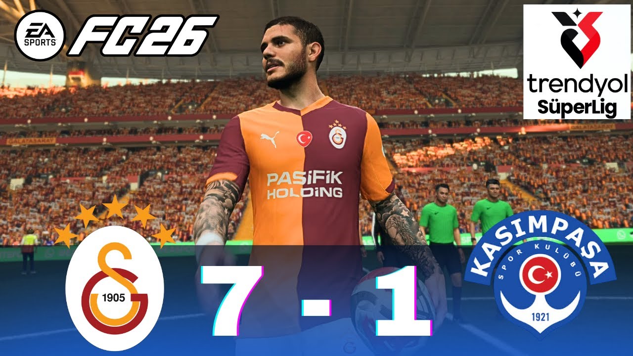 Maç Simülasyonu l Galatasaray Kasımpaşa'ya gol yağdırdı!