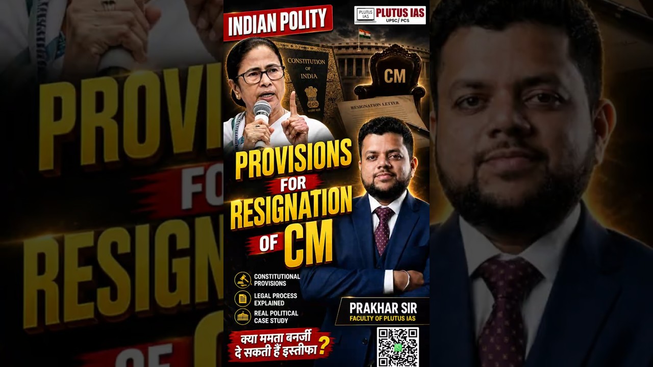 Provisions for Resignation of Chief Minister | Polity by Prakhar Sir | Plutus IAS #shorts #upsc